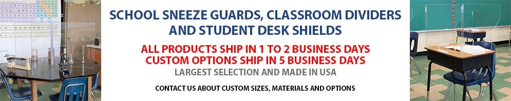 School desk shields
